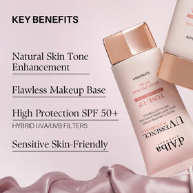 d'alba Piedmont Waterfull Tone-Up Sunscreen Serum lifestyle use