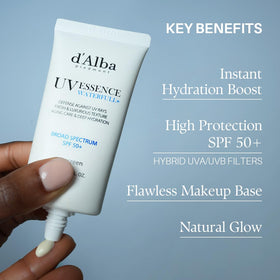 d'alba Piedmont White Truffle Waterfull Essence Sunscreen in lifestyle setting