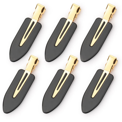 D Creaseless Hair Clips black front view
