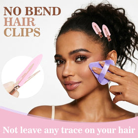D Creaseless Hair Clips holding hair back during makeup