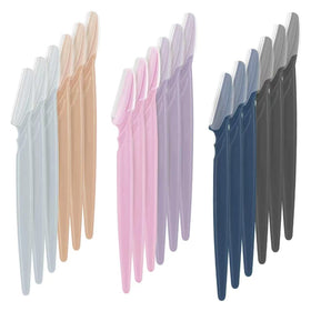 D Dermaplane Razor for Women 18PCS front view with assorted colours