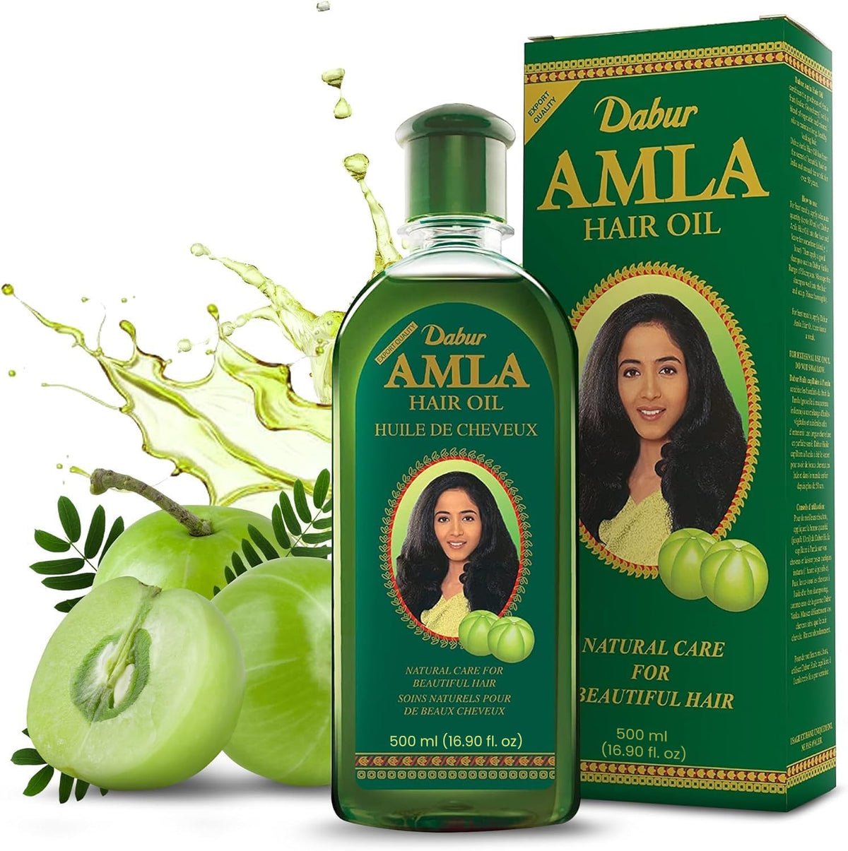 Dabur Amla Hair Oil 500ml front view with packaging