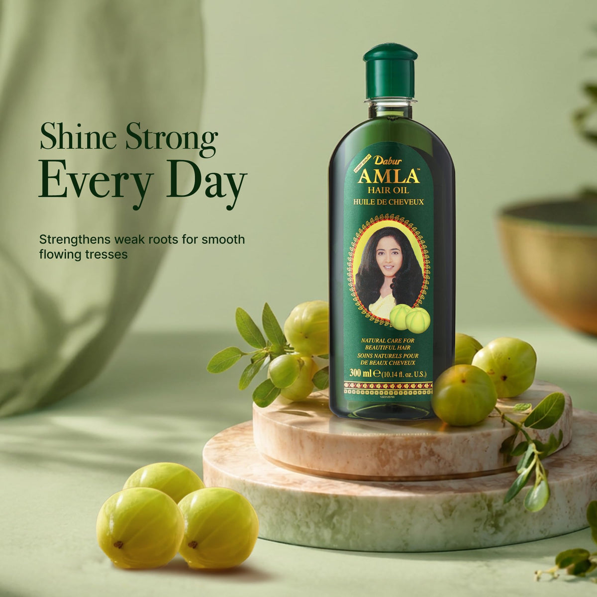 Dabur Amla Hair Oil bottle side view