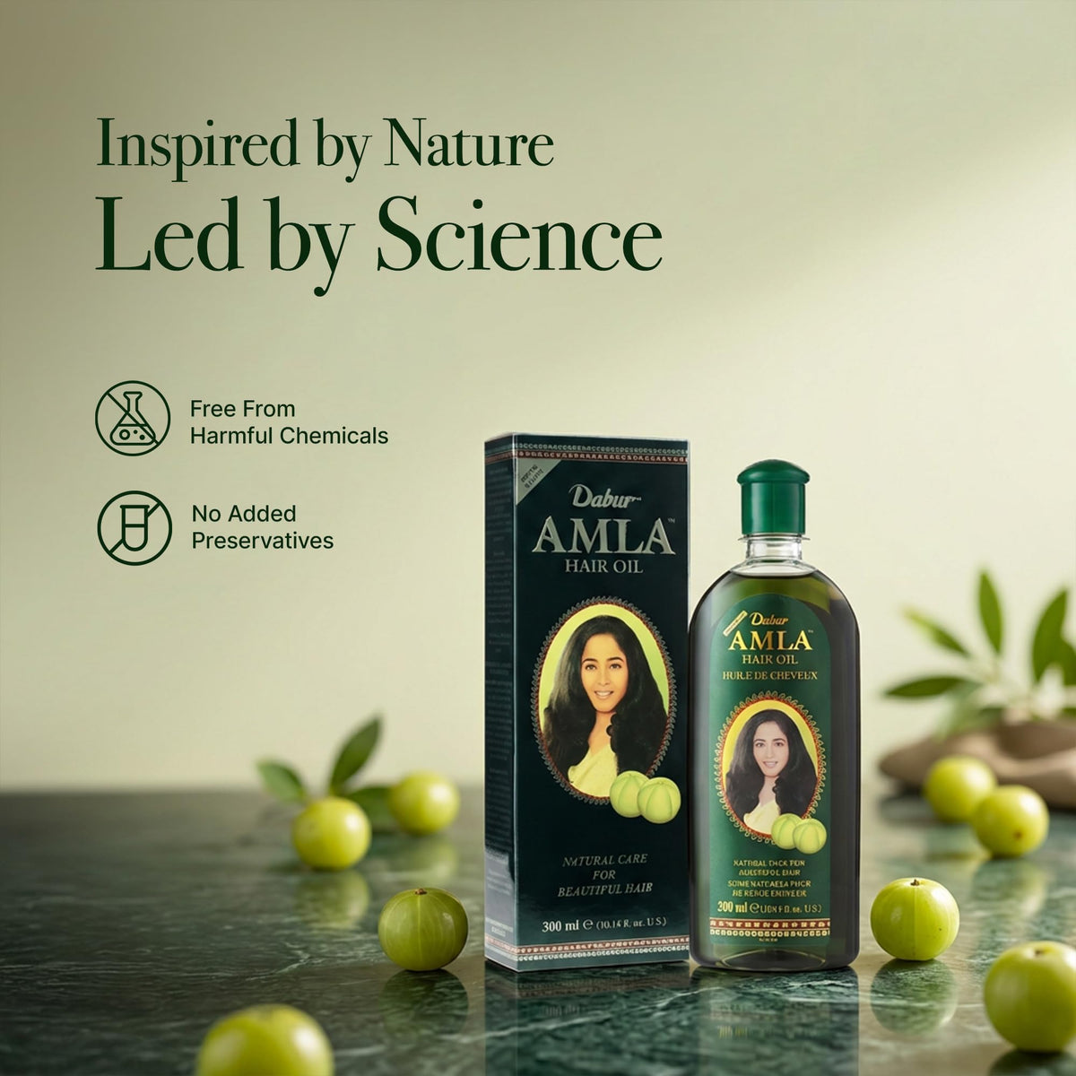 Dabur Amla Hair Oil with hair care products