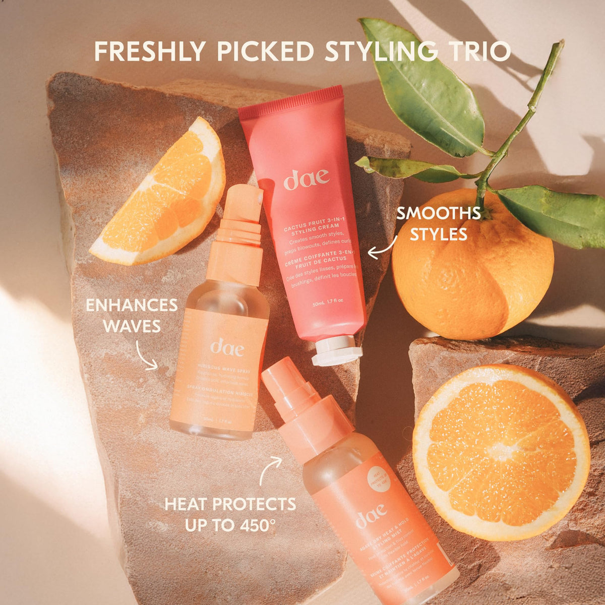 DAE 3-In-1 Styling Cream application on smooth hair