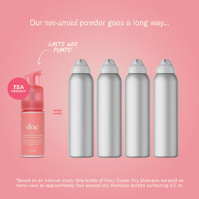 DAE Fairy Duster Dry Shampoo Powder inside view with powder texture