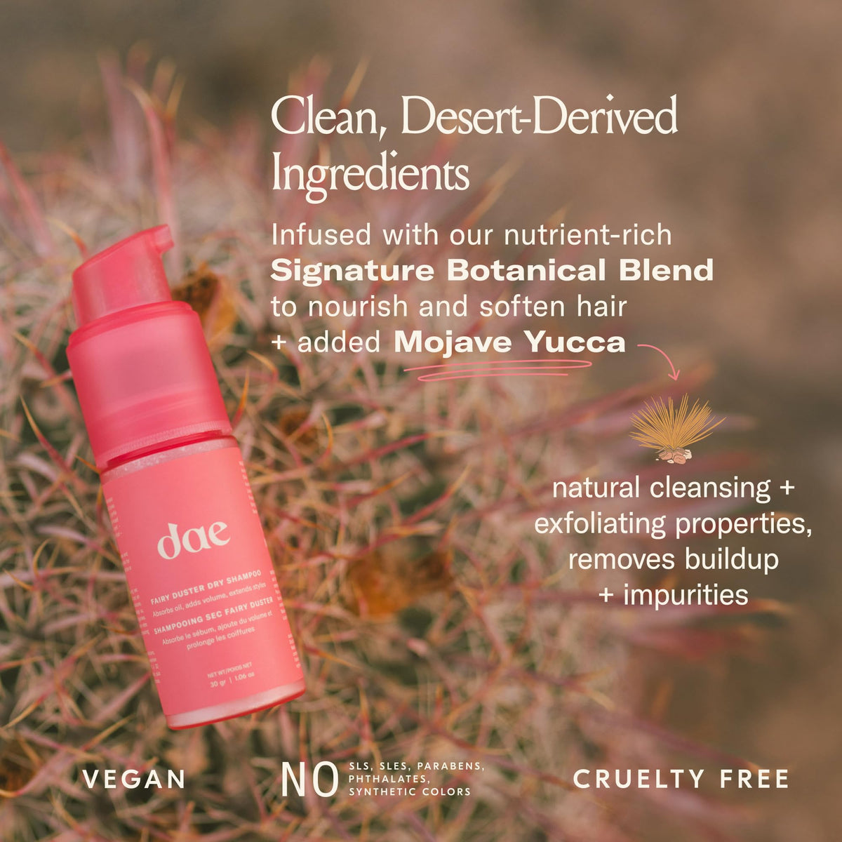 DAE Fairy Duster Dry Shampoo Powder with natural ingredients