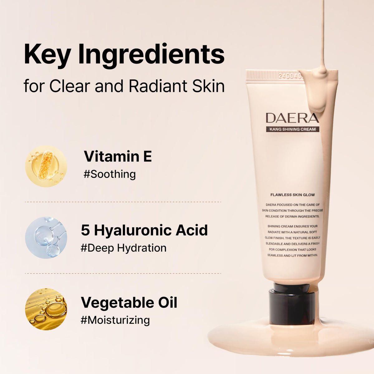 DAERA BB Cream in a makeup setup
