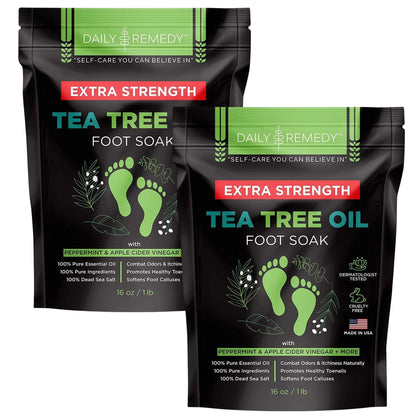 DAILY REMEDY Extra Strength Tea Tree Oil Foot Soak front view