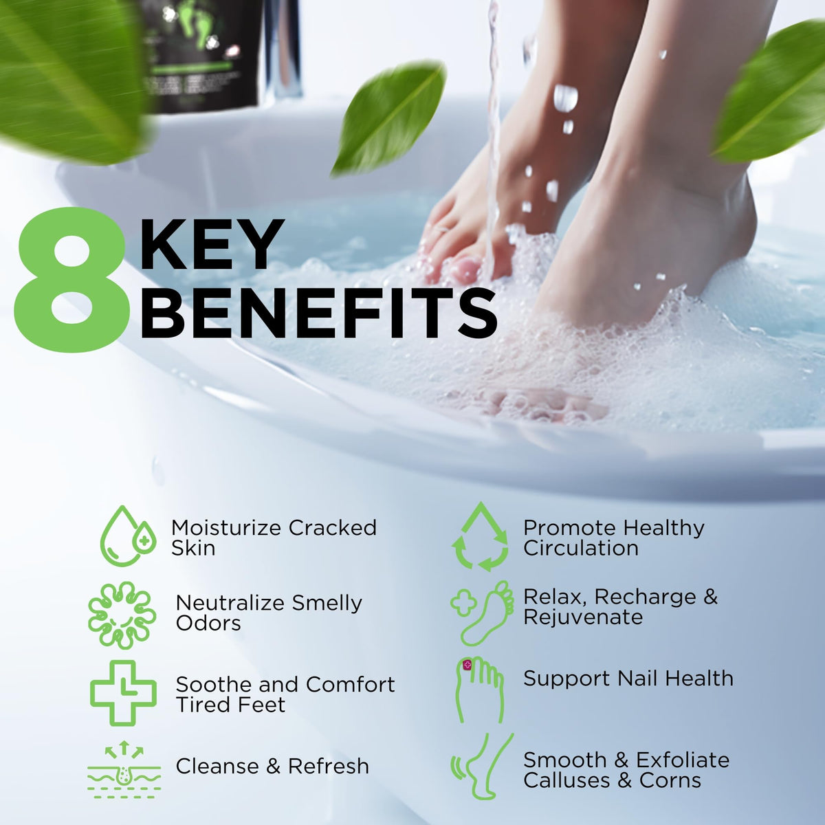 DAILY REMEDY Tea Tree Oil Foot Soak in a foot bath