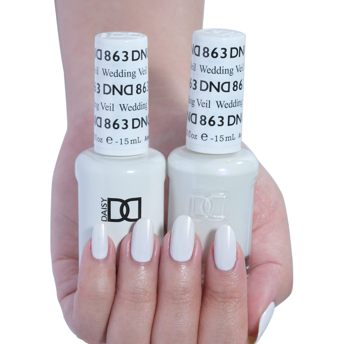 DAISY DND Gel Nail Polish 15ml and Lacquer 15ml side view