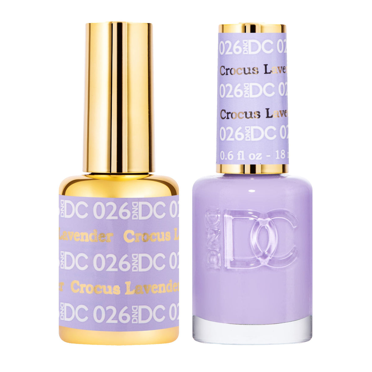 DAISY DND Gel Polish Set Crocus Lavender 026 front view