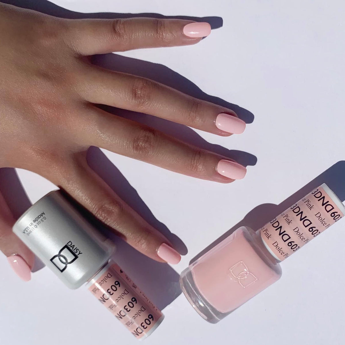 DAISY DND Gel Polish Set Dolce Pink back view