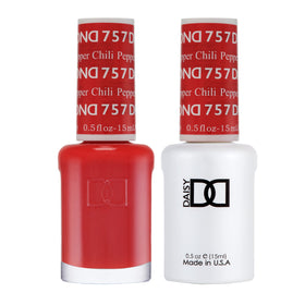 DAISY DND Gel Polish Set front view with red gel and lacquer