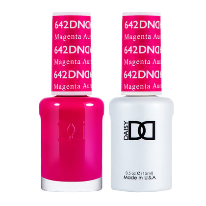 DAISY DND Gel Polish Set Magenta Aura 15ml Gel and Lacquer front view