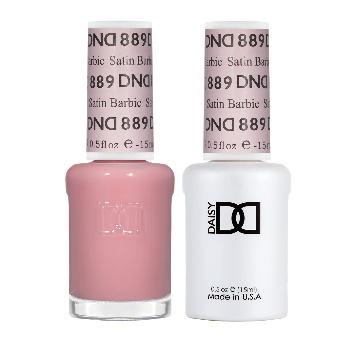 DAISY DND Gel Polish Set Satin #889 front view with bottles