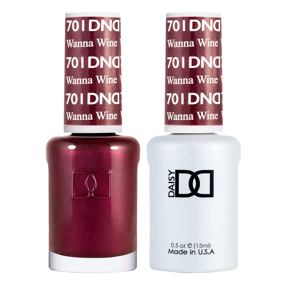 DAISY DND Gel Polish Set Wanna Wine Red front view