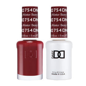DAISY DND Gel Polish Set Winter Berry Red front view