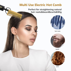 DAN Technology Curved Ceramic Hair Straightener on a vanity