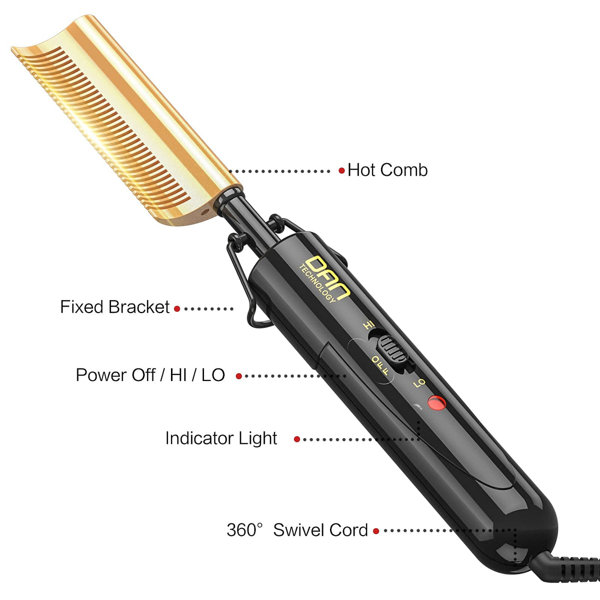 DAN Technology Curved Ceramic Hair Straightener packaging