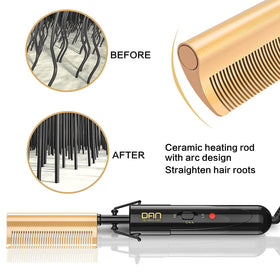 DAN Technology Curved Ceramic Hair Straightener with temperature settings