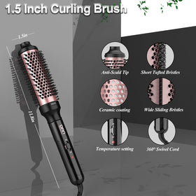 DAN Thermal Brush in use on long hair