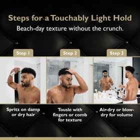 DandyMen Sea Salt Spray 290g close-up of spray application
