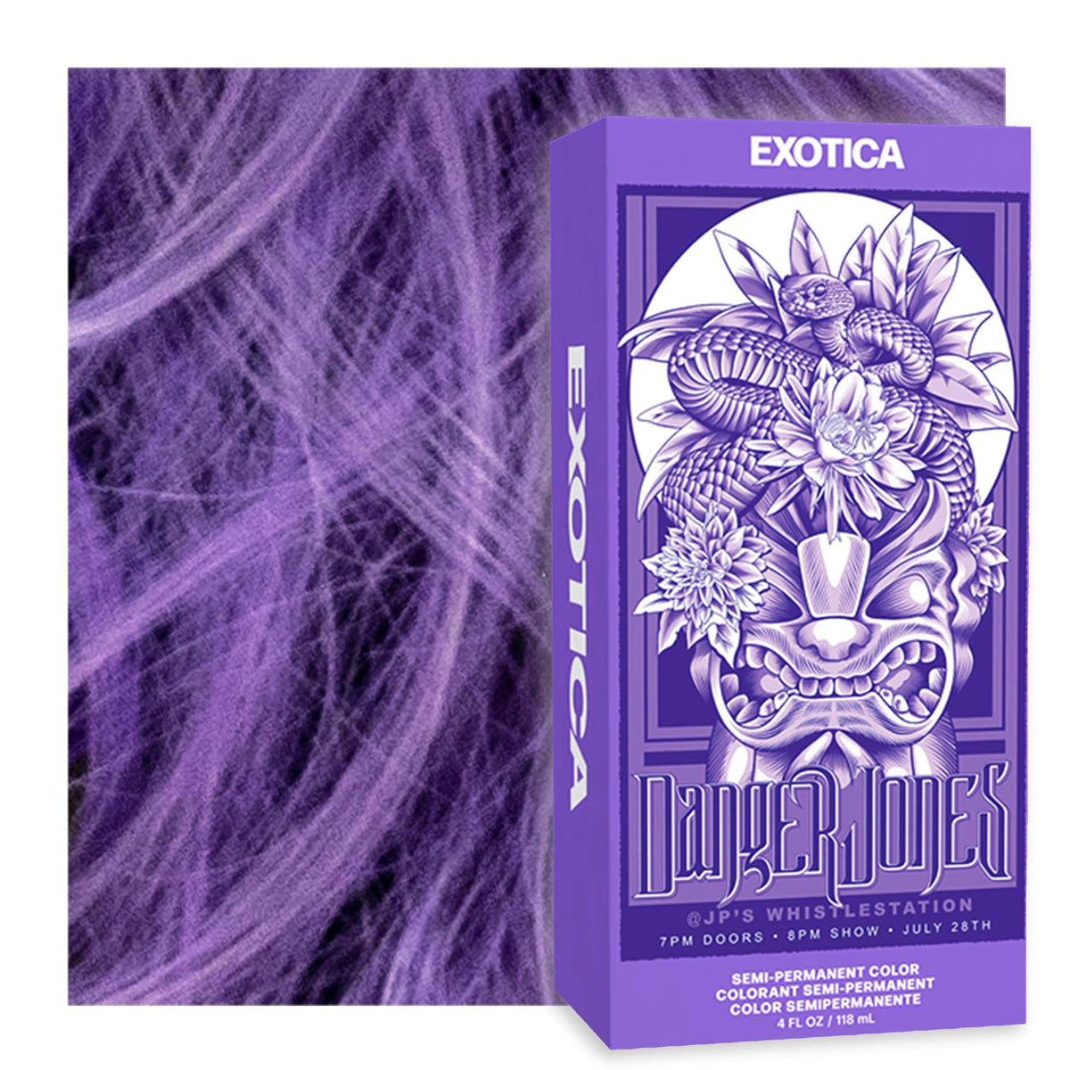 Danger Jones Semi-Permanent Hair Color Exotica Light Purple front view