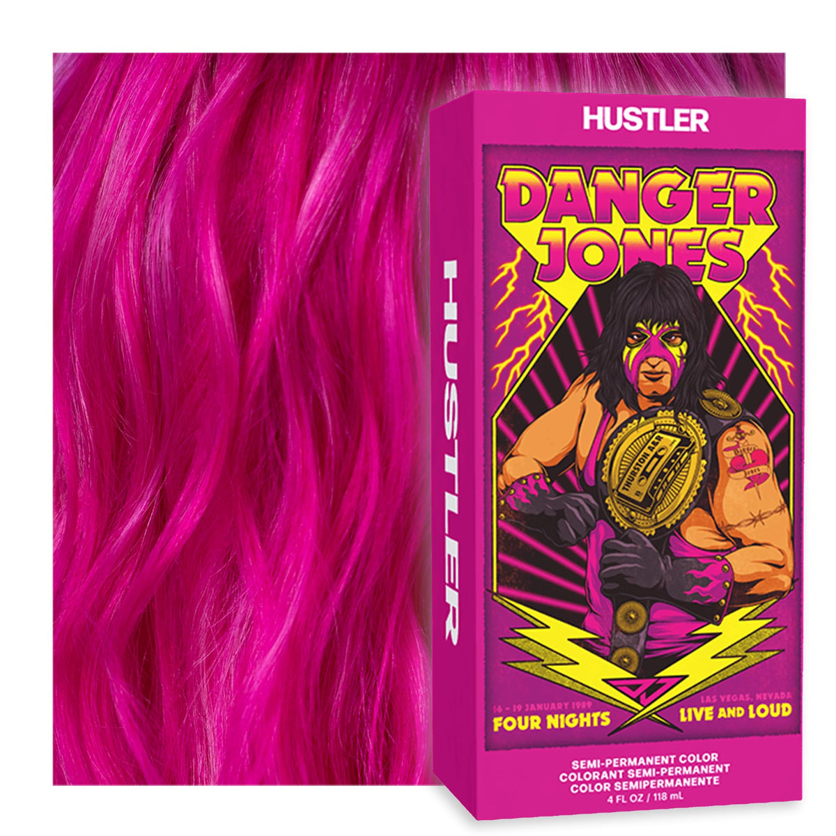 Danger Jones Semi-Permanent Hair Color Hustler - Pink front view