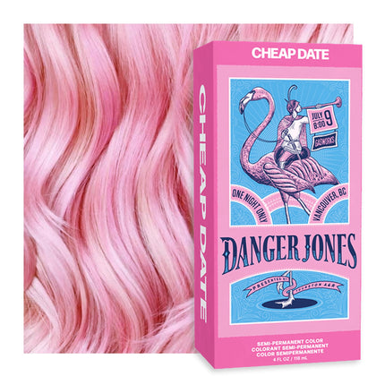 Danger Jones Semi-Permanent Hair Color Light Pink front view