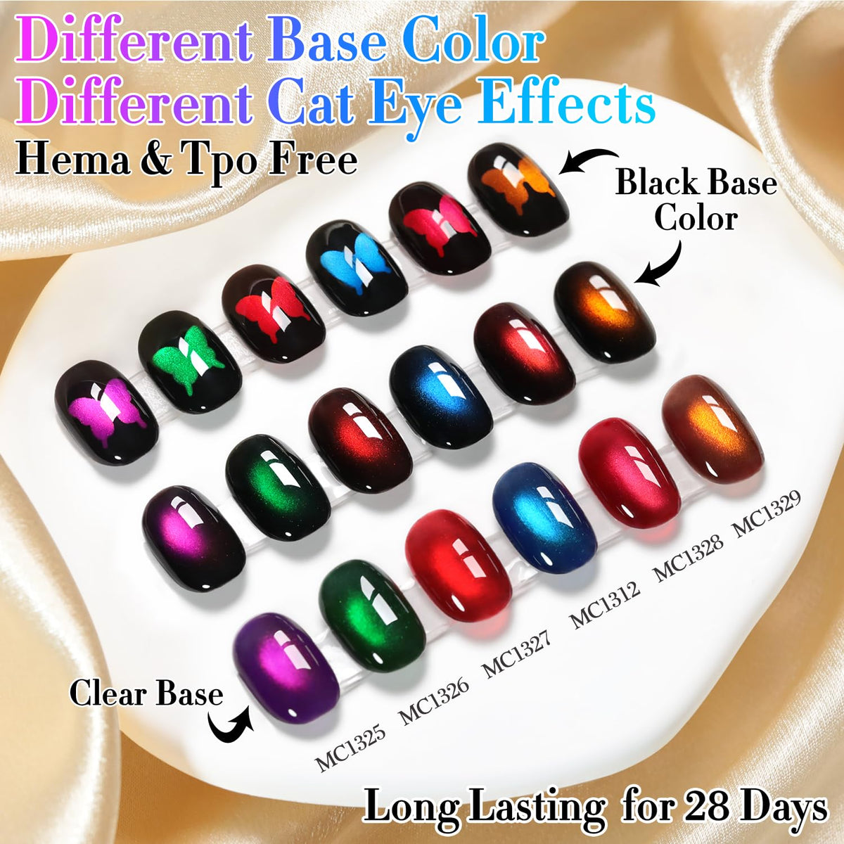 Dark brown cat eye gel polish in 15ml bottle