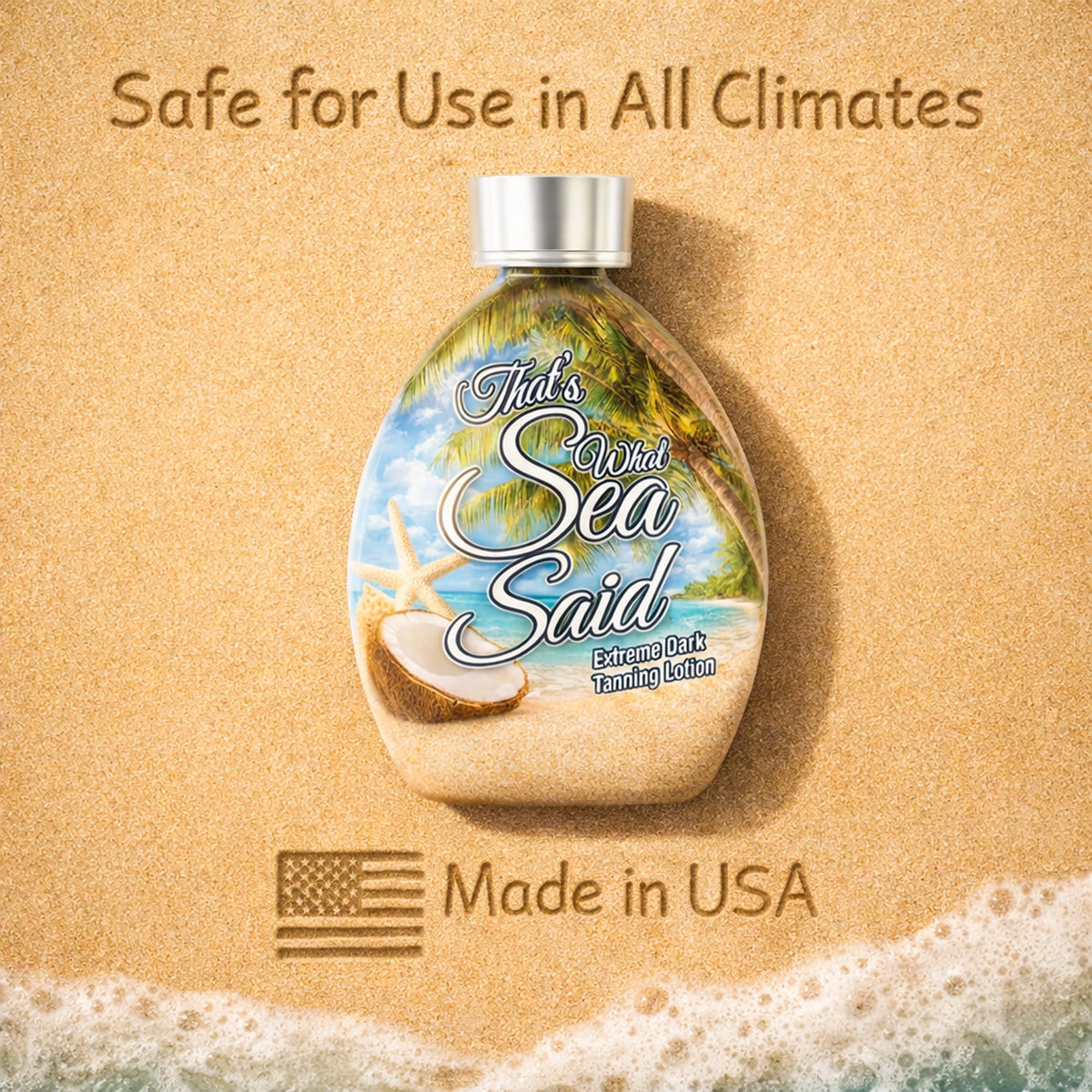 DARK TANS EXCLUSIVE Tanning Bed Lotion Accelerator 458g on a beach towel