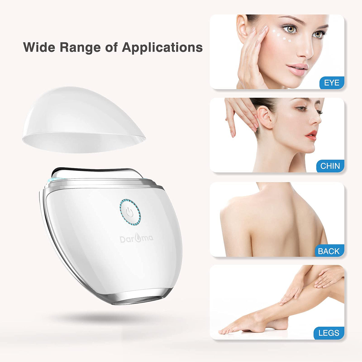 DAROMA Gua Sha Electric Massager in use on face