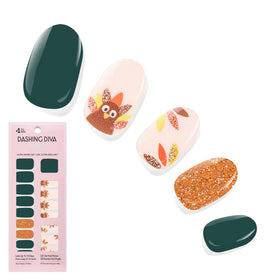 Dashing Diva Fowl Play nail strips front view with glossy finish