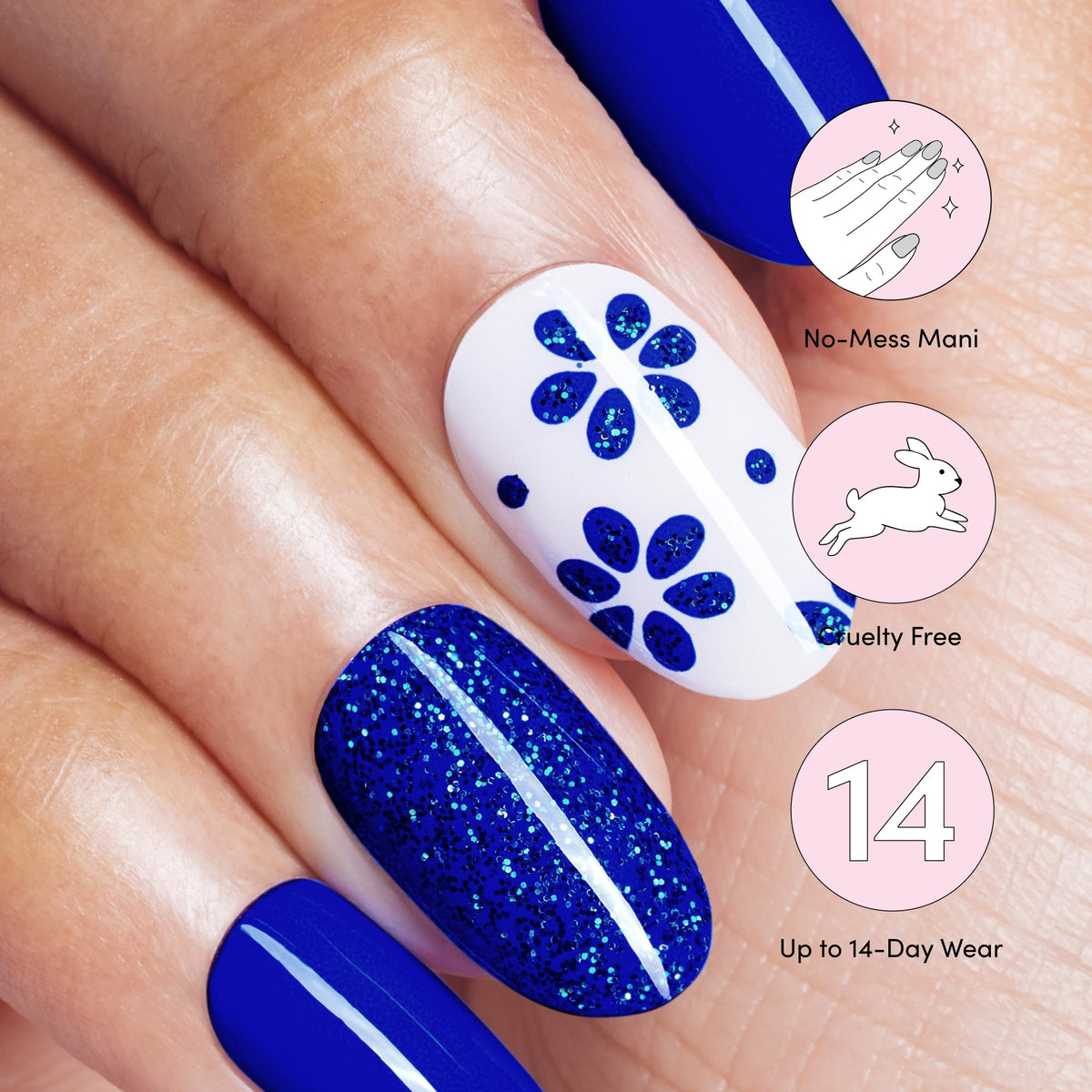 Dashing Diva Gloss Nail Strips applied on nails