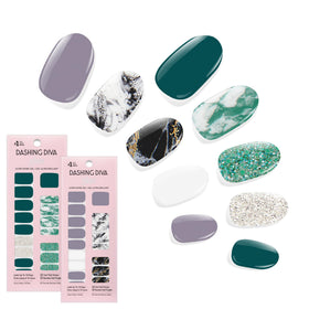 Dashing Diva Gloss Nail Strips Bundle front view with Natural Wonder and Ivy Opal sets