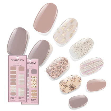 Dashing Diva Gloss Nail Strips Bundle Lavender Dreams and After Glow front view