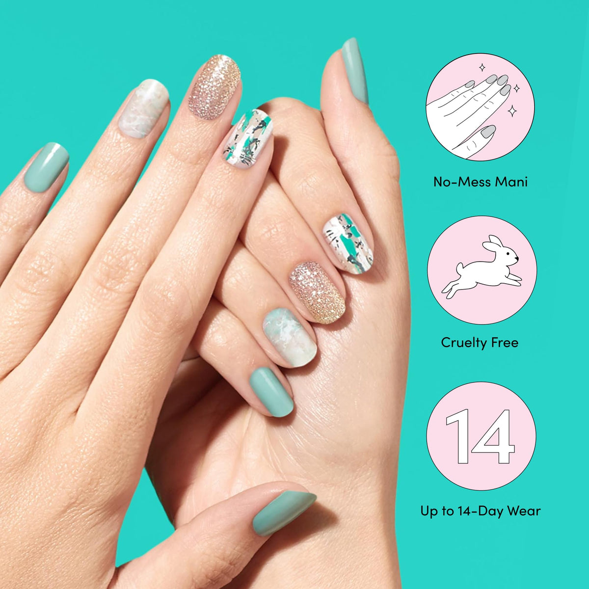 Dashing Diva Gloss Nail Strips Desert Quartz nail file included
