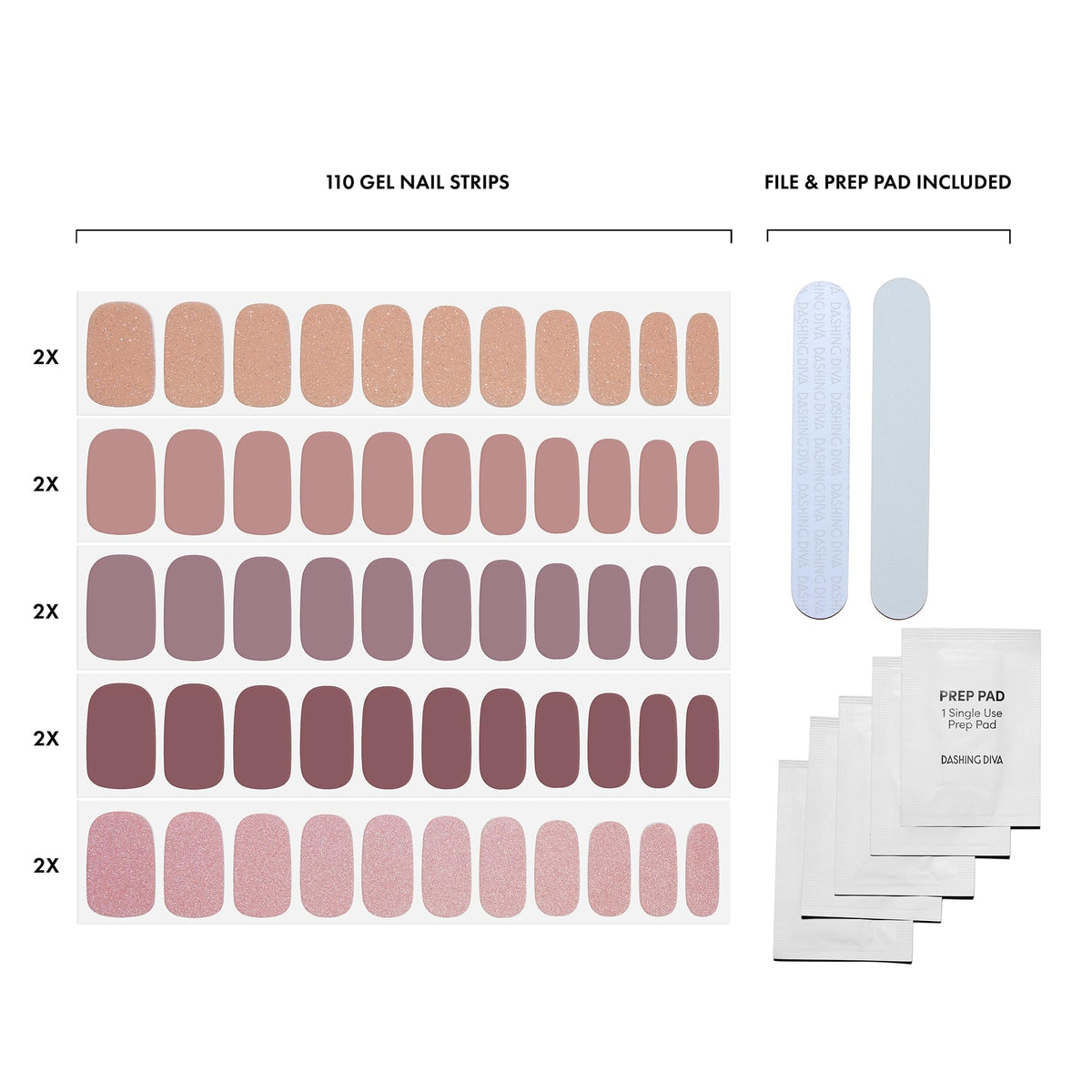 Dashing Diva nail files included in the kit
