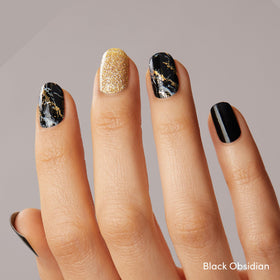 Dashing Diva nail strips application process with prep pad and file