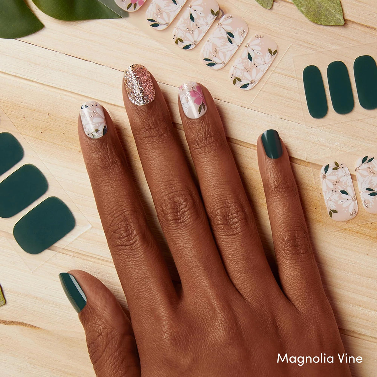 Dashing Diva nail strips application process with prep pad and file