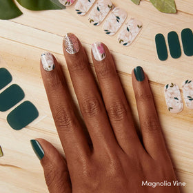 Dashing Diva nail strips application process with prep pad and file