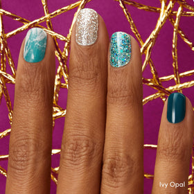 Dashing Diva nail strips application process with prep pad and nail file