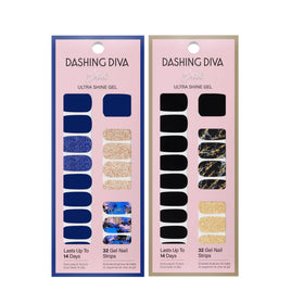 Dashing Diva nail strips applied on nails for glossy finish