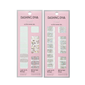 Dashing Diva nail strips in Meteor Shower design on nails