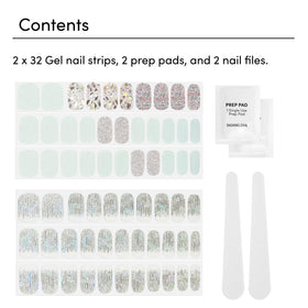 Dashing Diva nail strips set including 32 gel strips and accessories