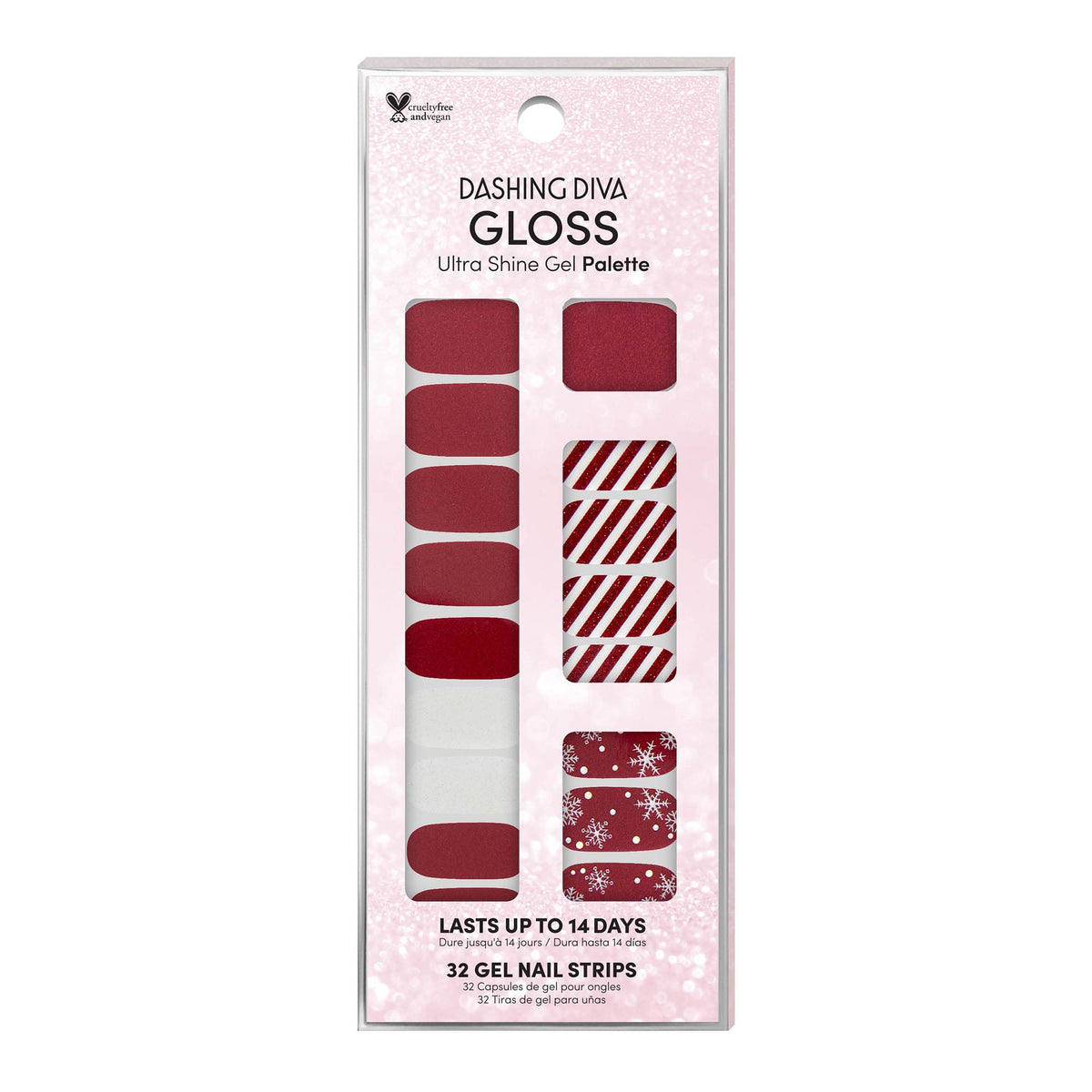 Dashing Diva Peppermint Marvel Nail Strips front view with packaging