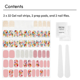 Dashing Diva Spring Florals Collection packaging with nail strip details