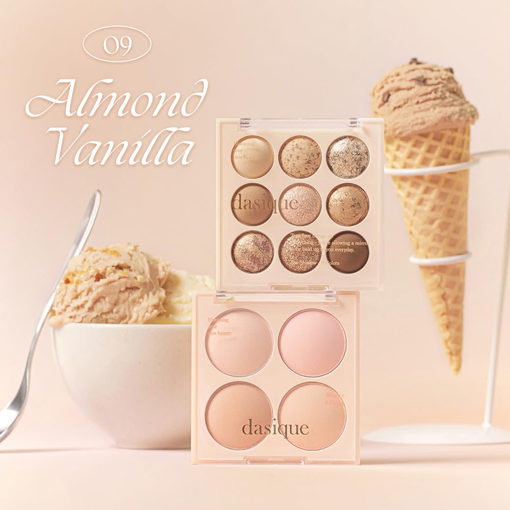 dasique Blending Mood Cheek #09 Almond Vanilla shades display