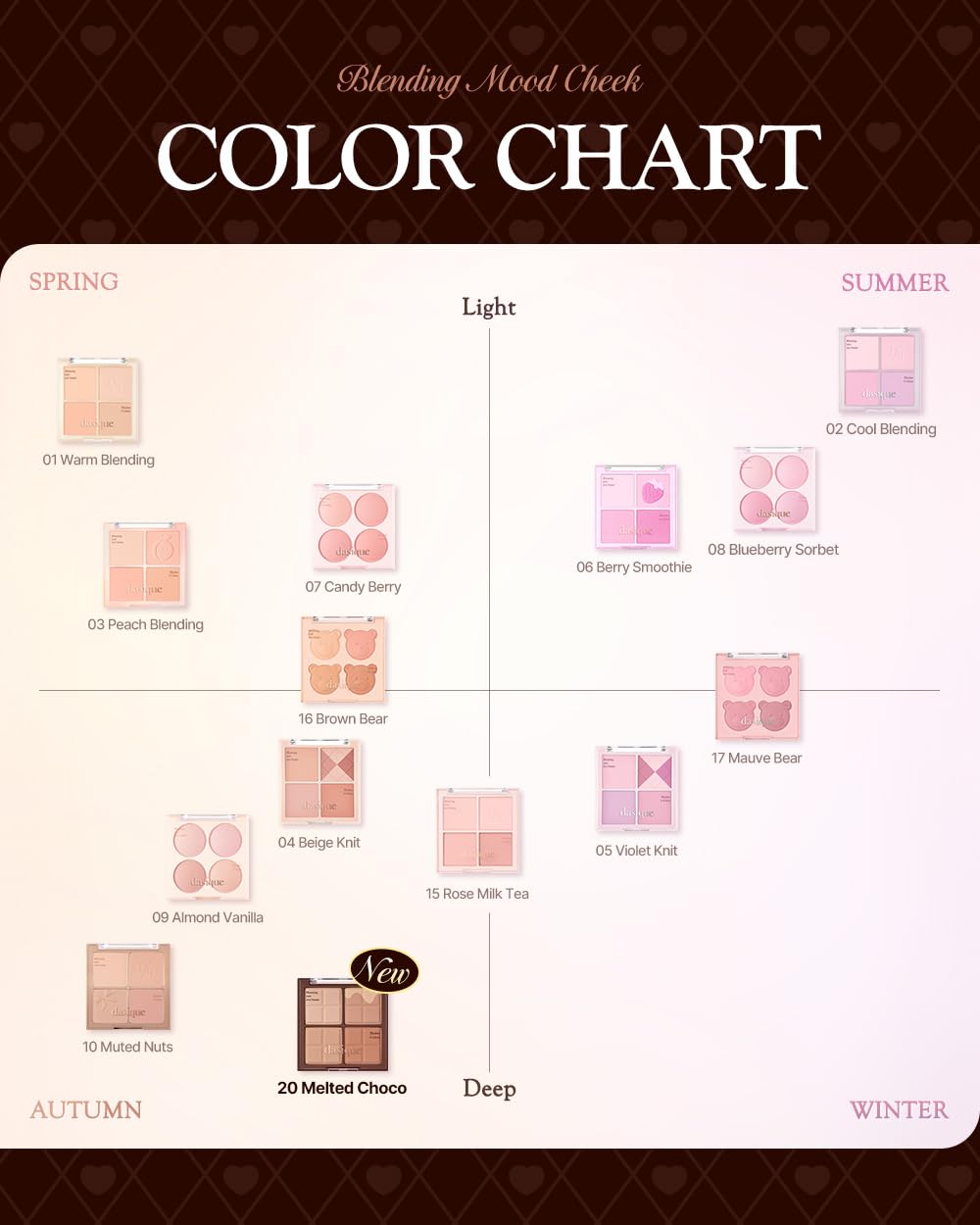 dasique Blending Mood Cheek #20 Melted Choco in beauty setup